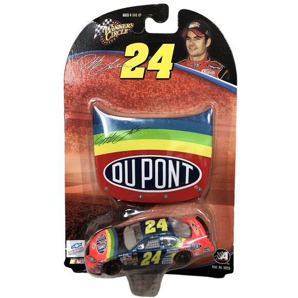 (lot Of 2) 2004 1/64 Jeff Gordon #24 DuPont w Hood Magnet & 1998 1/43 w/ Stand - Picture 2 of 11